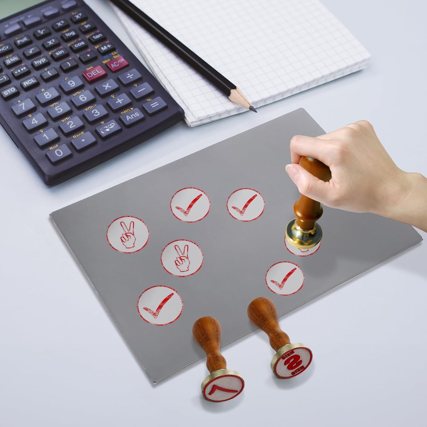 4 Pack Rubber Stamp Sheets, 2.6 mm (0.1 inch) A4 Size Light Gray Rubber Pads, Soft Rubbers Mat for Engraving Machine Cutter, Laser Rubbers Carving Blocks Material to Making Custom Stamps