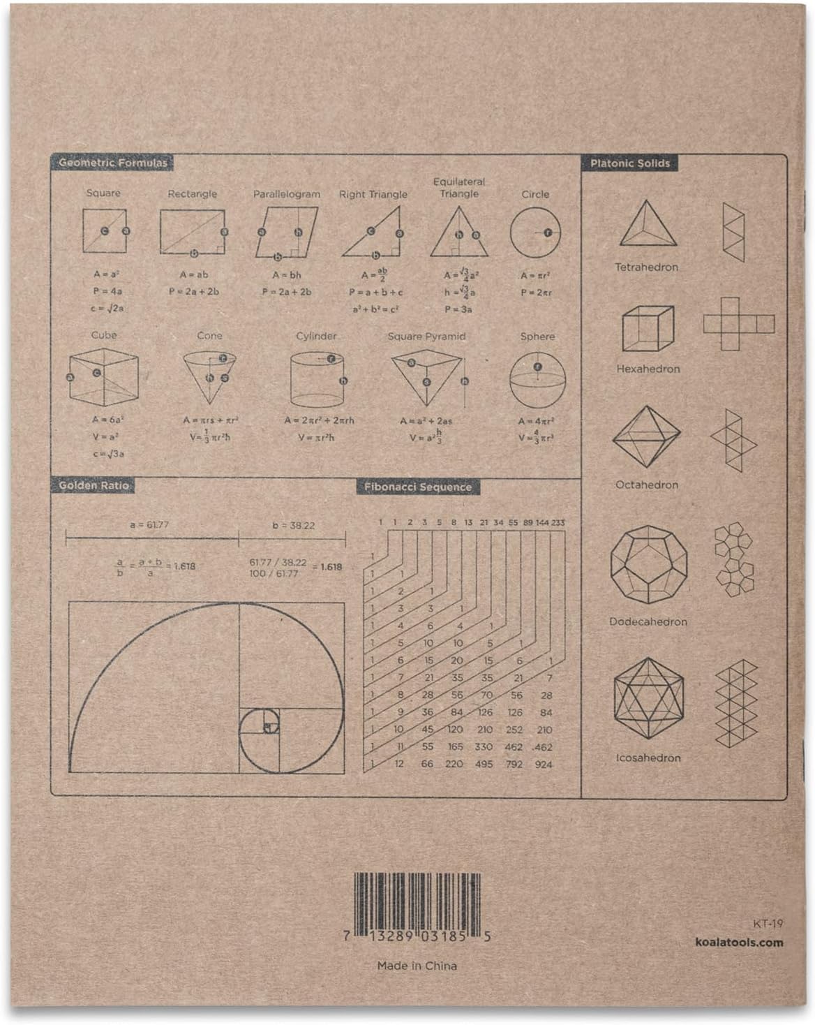 KOALA TOOLS | Graph Paper Notebook (3 Pack) | 7.75" x 9.75", 60 pp. - Quad, Grid, Graphing Field Notebook Set - For Scientific and Math Use