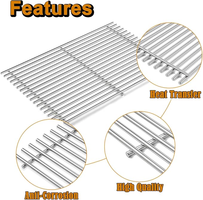 Genesis II E-310 Grill Parts Replacement for Weber Genesis II E310 II SE-310 II E-335 II E335 II E-315 Stainless Steel Genesis 2 Grill Parts 66795 Flavorizer Bars 66685 Heat Deflector 66095 Grates