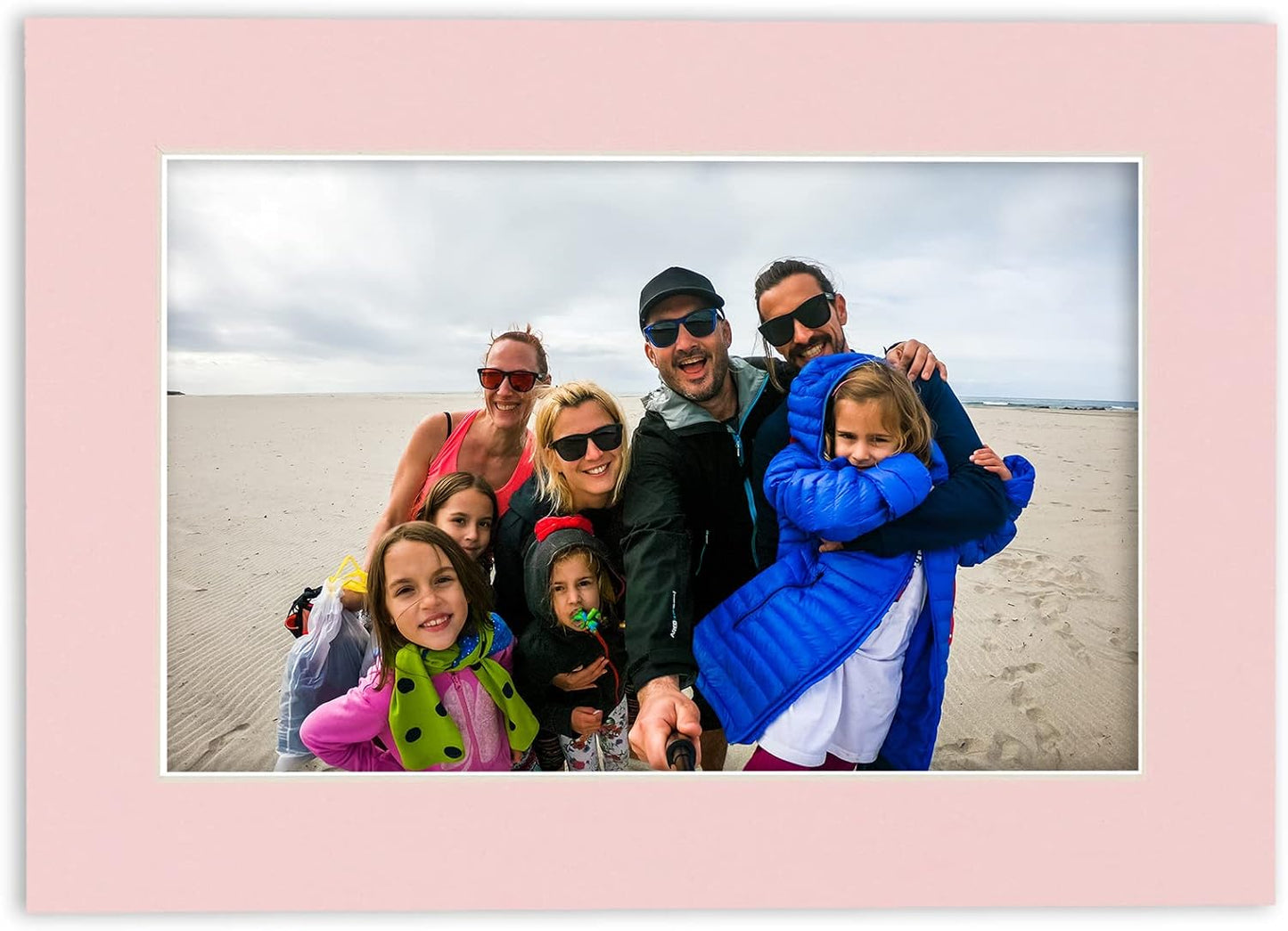 5.5x8.5 Mat for 8.5x11 Frame - Precut Mat Board Acid-Free Show Kit with Backing Board, and Clear Bags Soft Pink 5.5x8.5 Photo Matte For a 8.5x11 Picture Frame Matboard for Framing, Pack of 25 Mats