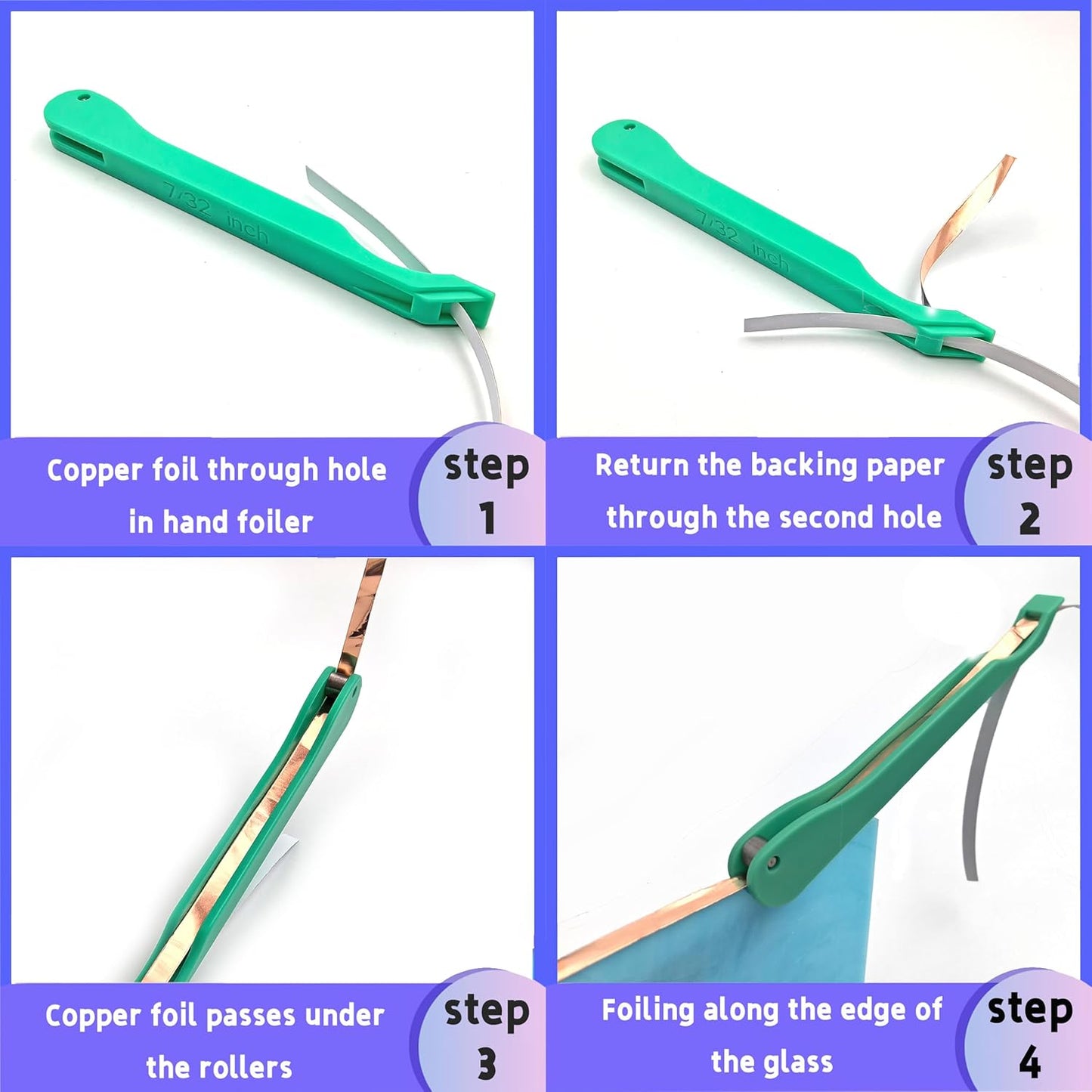 Copper Foil Hand Foiler and Foil Dispenser Kits (Dispenser Red)