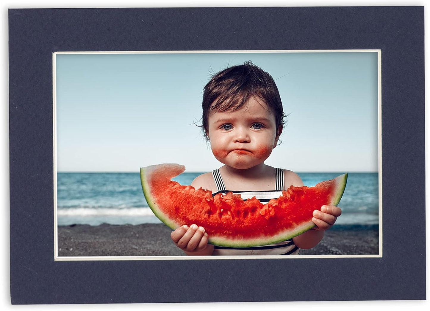 11x14 Mat for 8.5x11 Photo - Precut Navy Picture Matboard for Frames Measuring 11 x 14 Inches - Bevel Cut Matte to Display Art Measuring 8.5 x 11 Inches - Acid Free Pack of 100 MATS