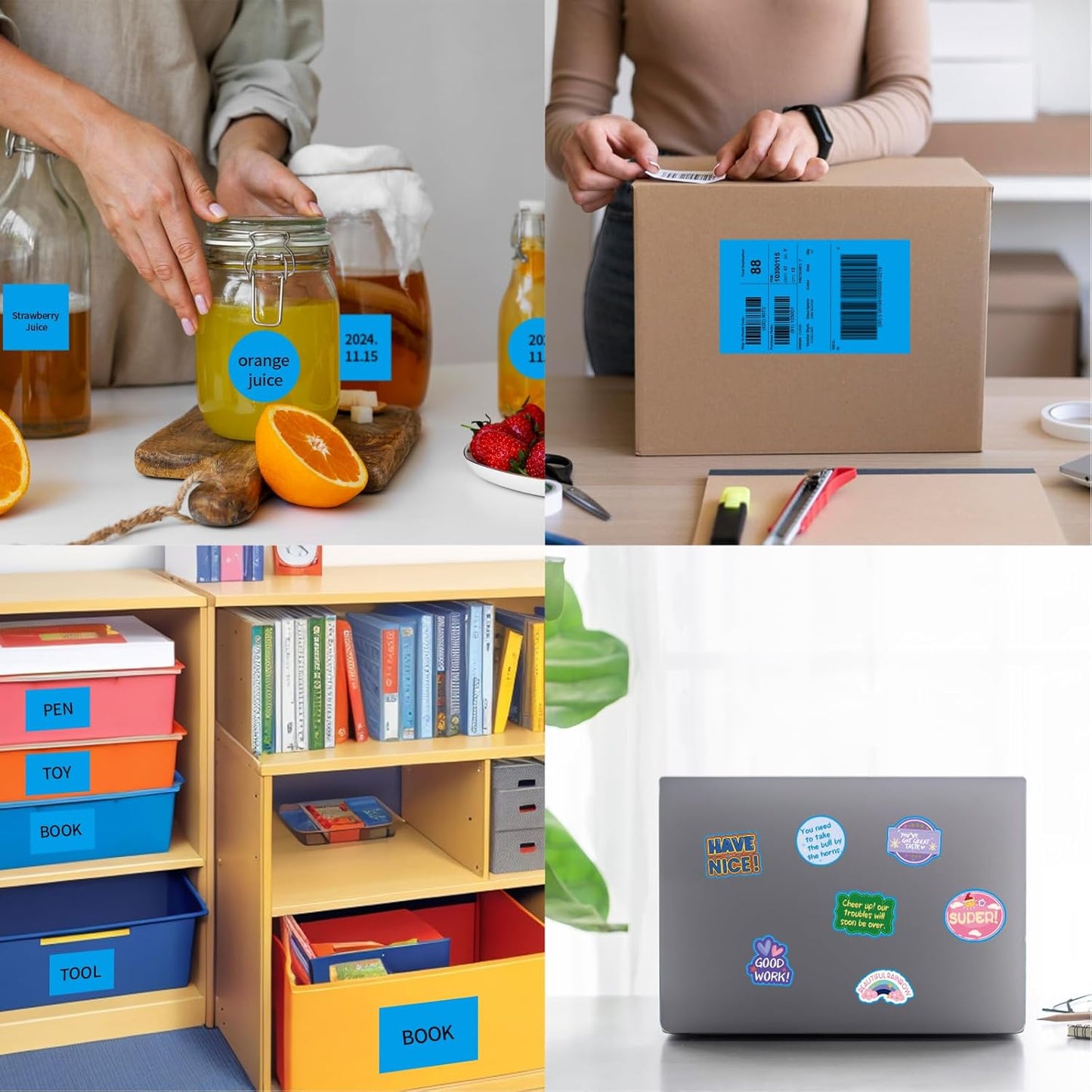 Printable Sticker Paper, 20 Sheets Blue Printable Sticker Paper, Laser/Inkjet Printing- Matte Blue, Letter Size (8.5" x 11")