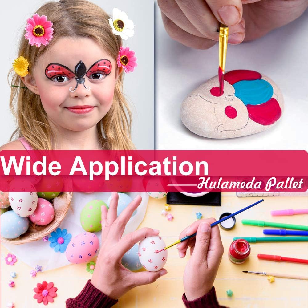 Hulameda 4ps-Paint Tray Palettes, Paint Pallet, Paint Holder, Plastic Palette, Paint Tray Pallets for Kids to Painting or Have a Birthday Painting Party