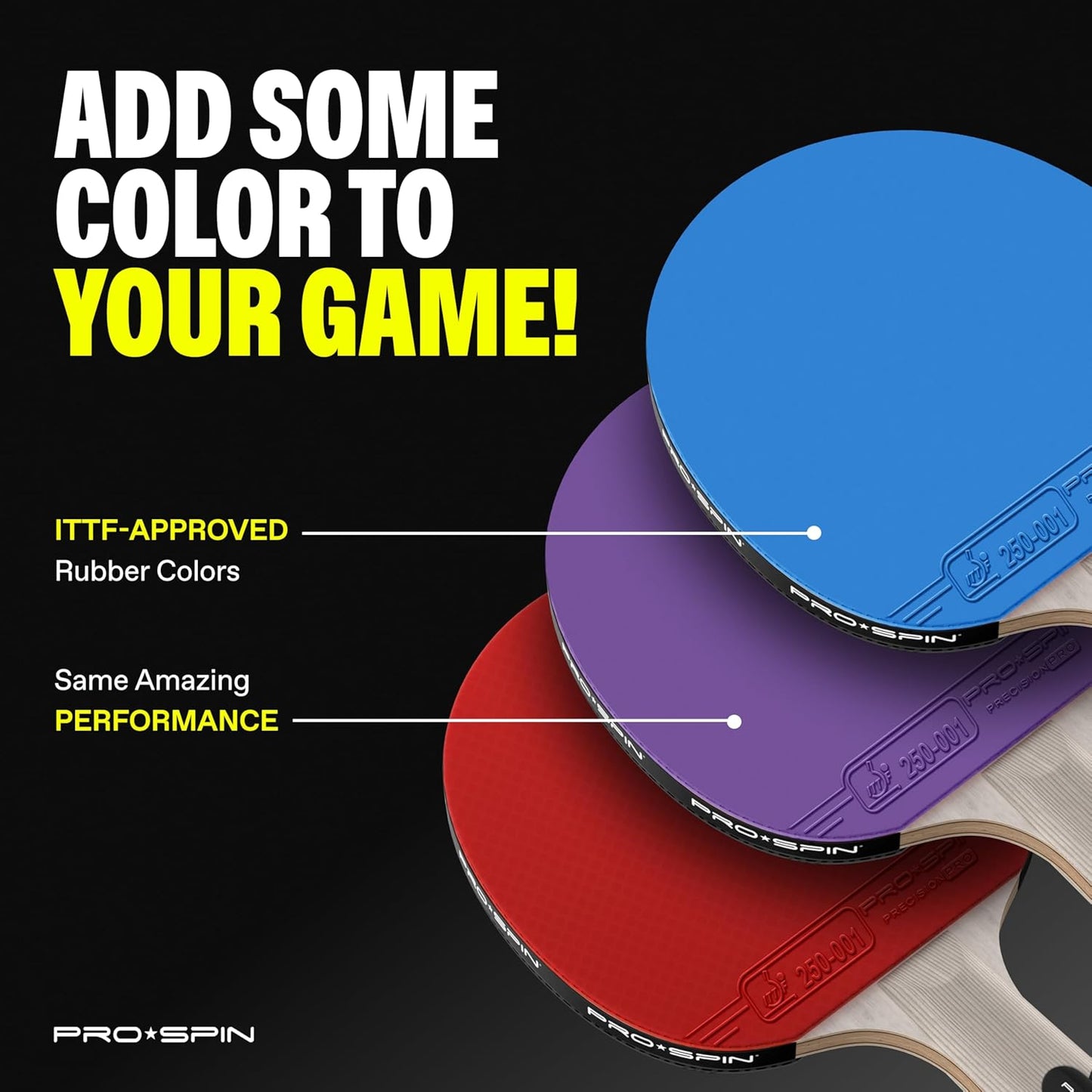 PRO SPIN Ping Pong Paddles - Professional Level Table Tennis Rackets with Carbon Fiber for Superior Control | 7-Ply Blade, Premium Rubber, 2.0mm Sponge | Includes Protector Case