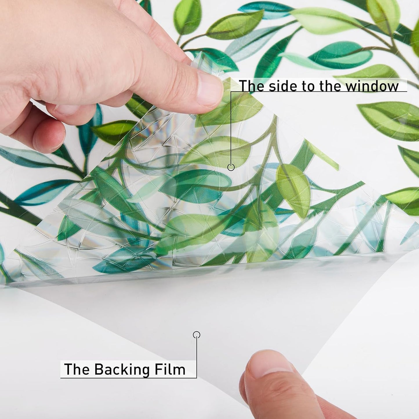 Donox Window Privacy Film, 3D Decorative Window Vinyl Decorative Stained Glass Window Film, Anti-UV Sun Blocker Heat Control for Home, 17.5 Inch x 13.1 Feet (with Installation Tool)