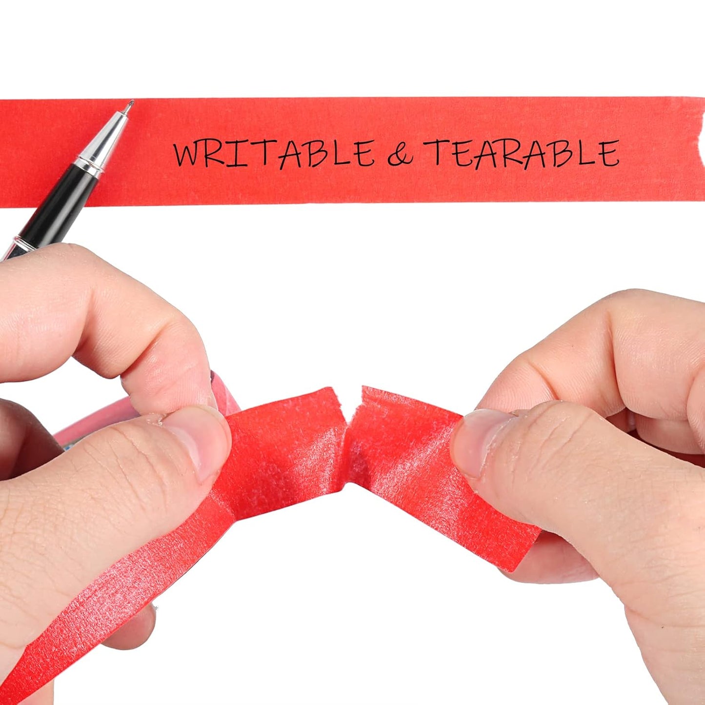 Red Painters Tape,1β x 60 Yds x 5 Rolls (300 Yards Total) - Medium Adhesive Masking Tape for Painting,Labeling,DIY Crafting,Decoration and School Works