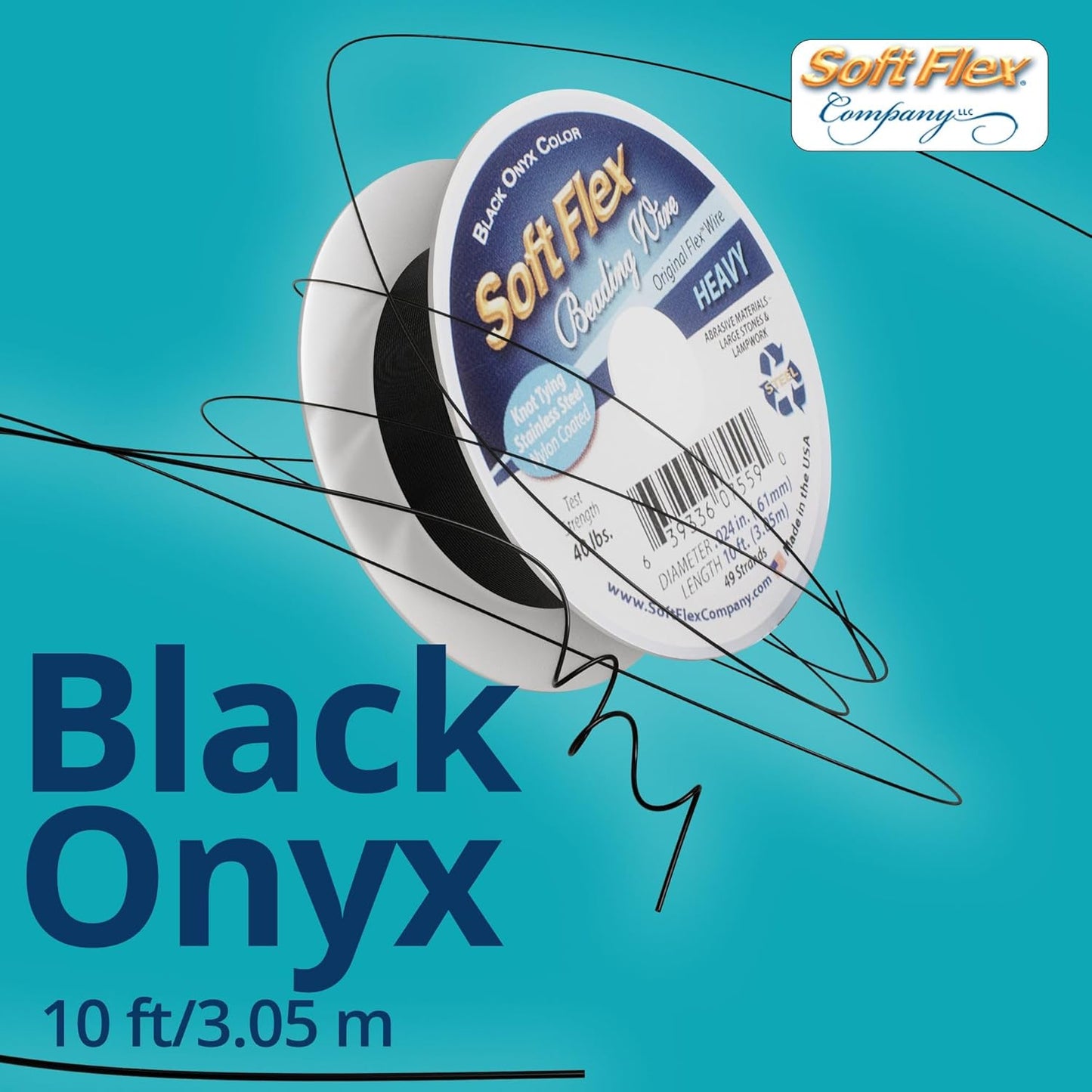 Soft Flex 49 Strand Beading Wire - Heavy 0.24 Diameter - 10 Feet Nylon Design Wire