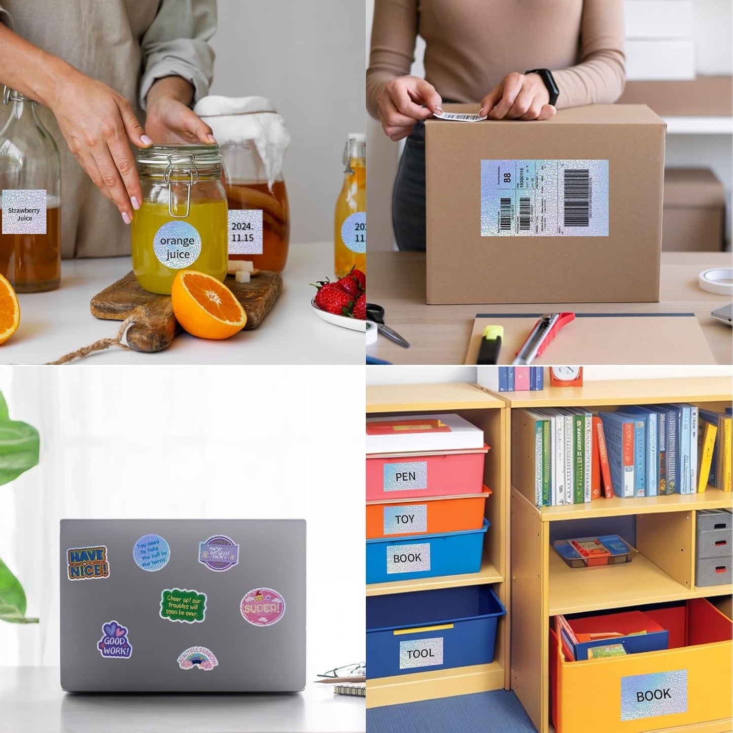 Printable Sticker Paper, Holographic Printable Stickers Paper, Laser/Inkjet Printing- Letter Size(8.5" x 11”- 20 Sheets)