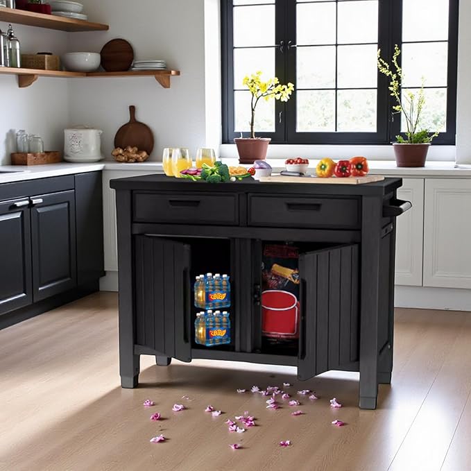 Outdoor Grill Table, Entertainment, and Storage Table with Drawers in Graphite Gray is a Versatile and Stylish Addition to Any Outdoor Space.
