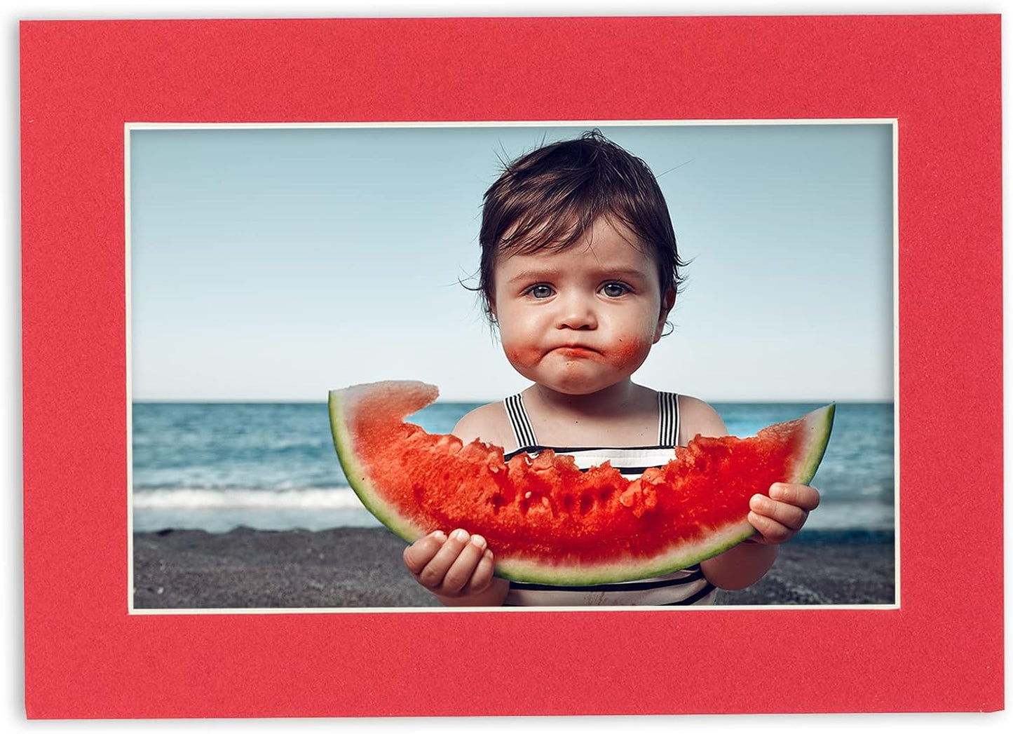 Pack of Ten Acid Free 11x14 Mats Bevel Cut for 8.5x11 Photos - Cardinal Red Precut Matboards With Backing Boards and Self Seal Photo Mat Bags For Pictures, Photos, Framing - 4-ply Thickness