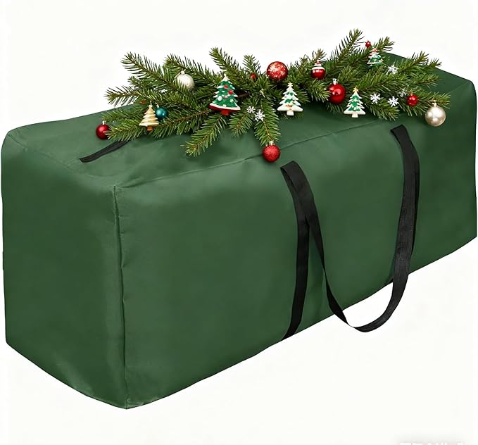 Extra Large Christmas Tree Storage Bag Fits 9-12 Ft Artificial Tall Xmas Tree 68" L x 20" H x 30" W 420D Oxford Heavy-Duty Waterproof Storage Bags with Handles, Double Zippers