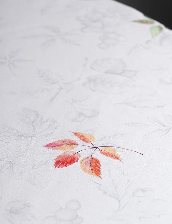 Maison d' Hermine Table Cloth Round Table 100% Cotton 63 Inches Fall Tablecloth Reusable Everyday Use for Thanksgiving Christmas Decorations Dining Farmhouse Party (Fruit D'Hiver)