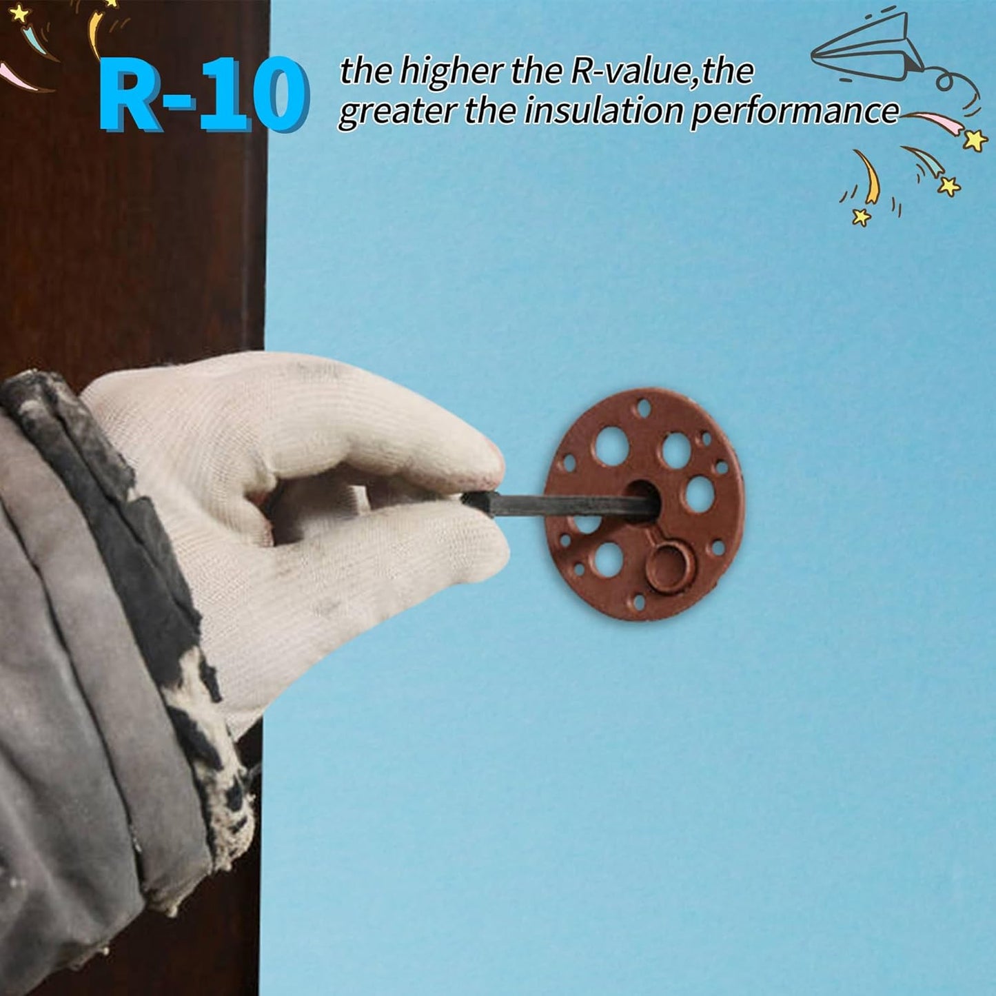 LuckyFoam Blue 10 Pack 12x12x0.79 inch Foam Sheets 0.79 Inch Thick Polystyrene Rectangles XPS Foam Board Craft for Insulating DIY Modeling Art Supplies