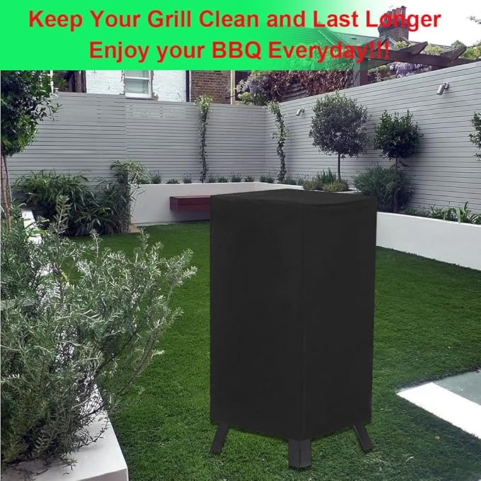 30 Inch Electric Smoker Cover for Masterbuilt, Waterproof Grill Cover for Masterbuilt 30-Inch Digital Vertical BBQ Smoker Outdoor, Black
