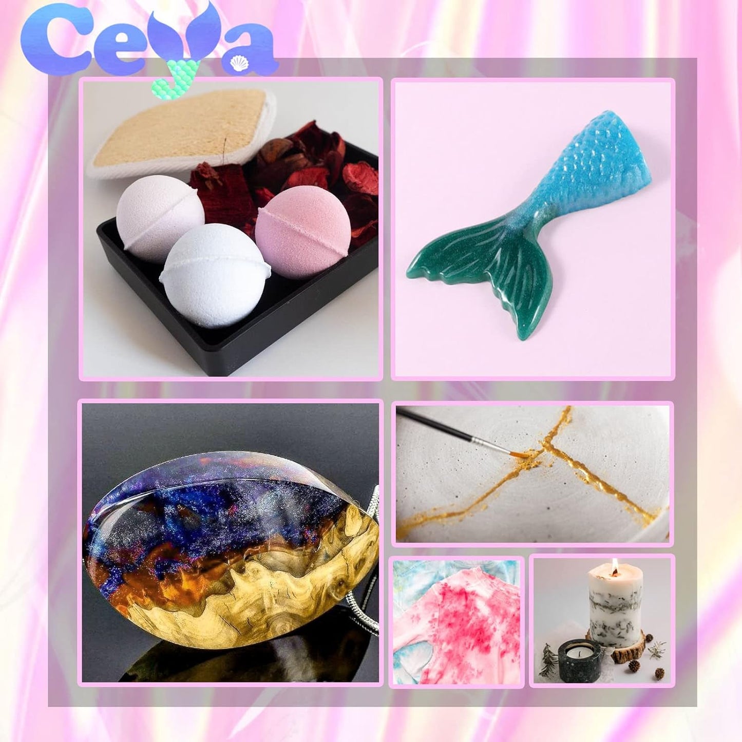 Ceya Mica Powder, 5.3oz/ 150g Pine Green Pearlescent Effect Colorant Pigment Powder for Epoxy Resin, Tumblers, Slime Bath Bomb, Soap Dye, Slime, Candle, Resin Crafting, Paint, Jewelry, Nail Polish