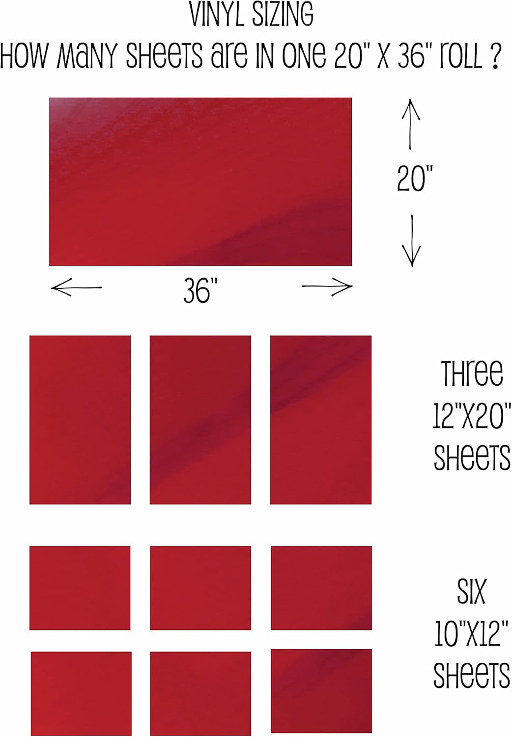 10 Yard x 20" Wide Roll Threadart Metallic Foil Red Matte Heat Transfer Vinyl Film | Compatible with Venture Explore and Maker, Silhouette Cameo, & Large Format Cutters