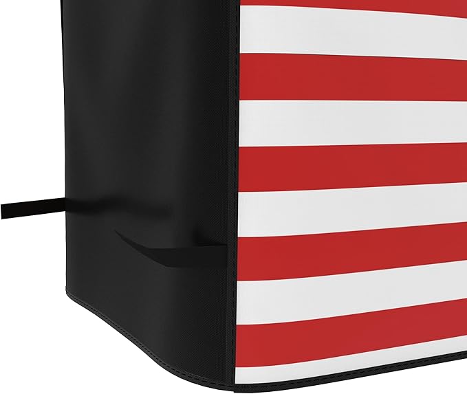 72" Heavy Duty Waterproof Gas Grill Cover fits Weber Char-Broil Coleman Gas Grill-Black,American Flag.
