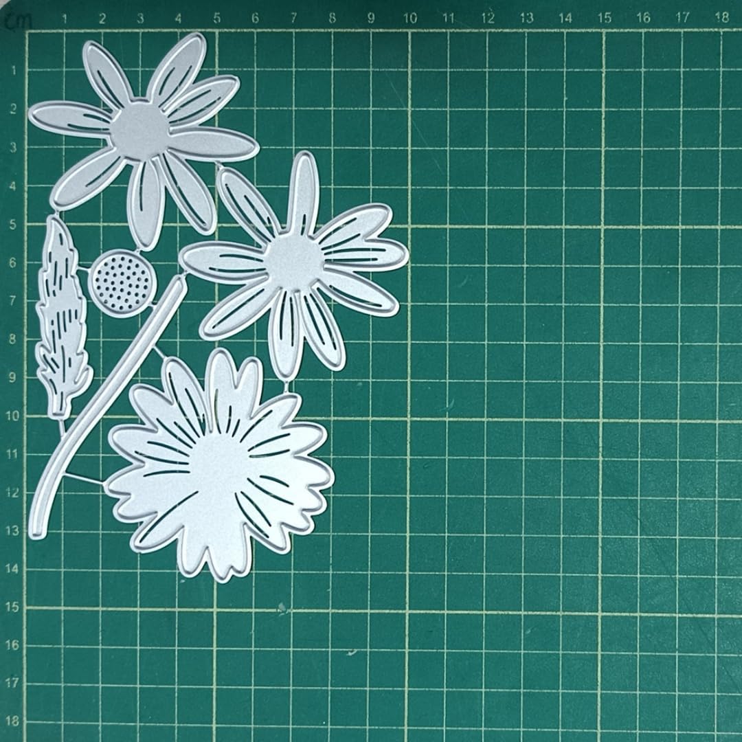Cutting Dies Metal Stencils Scrapbooking Tools DIY Embossing Template for Paper Card Making Album Arts Crafts Supplies (Little Daisy-10x14.3cm)