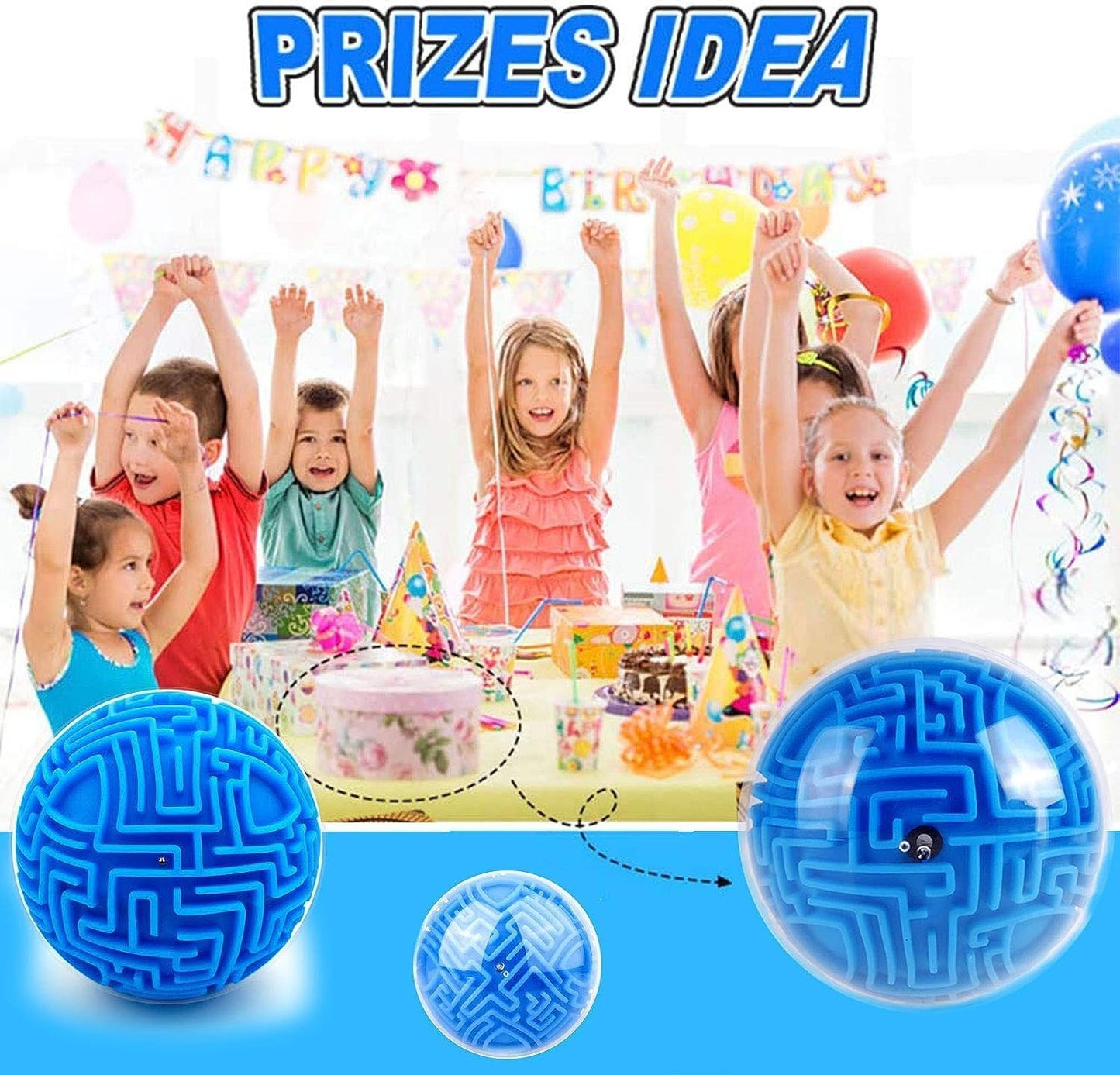 YongnKids Amaze 3D Memory Sequential Maze Ball Puzzle Toy Gifts for Kids Adults - Challenges Game Lover Tiny Balls Brain Teasers Game (Blue)