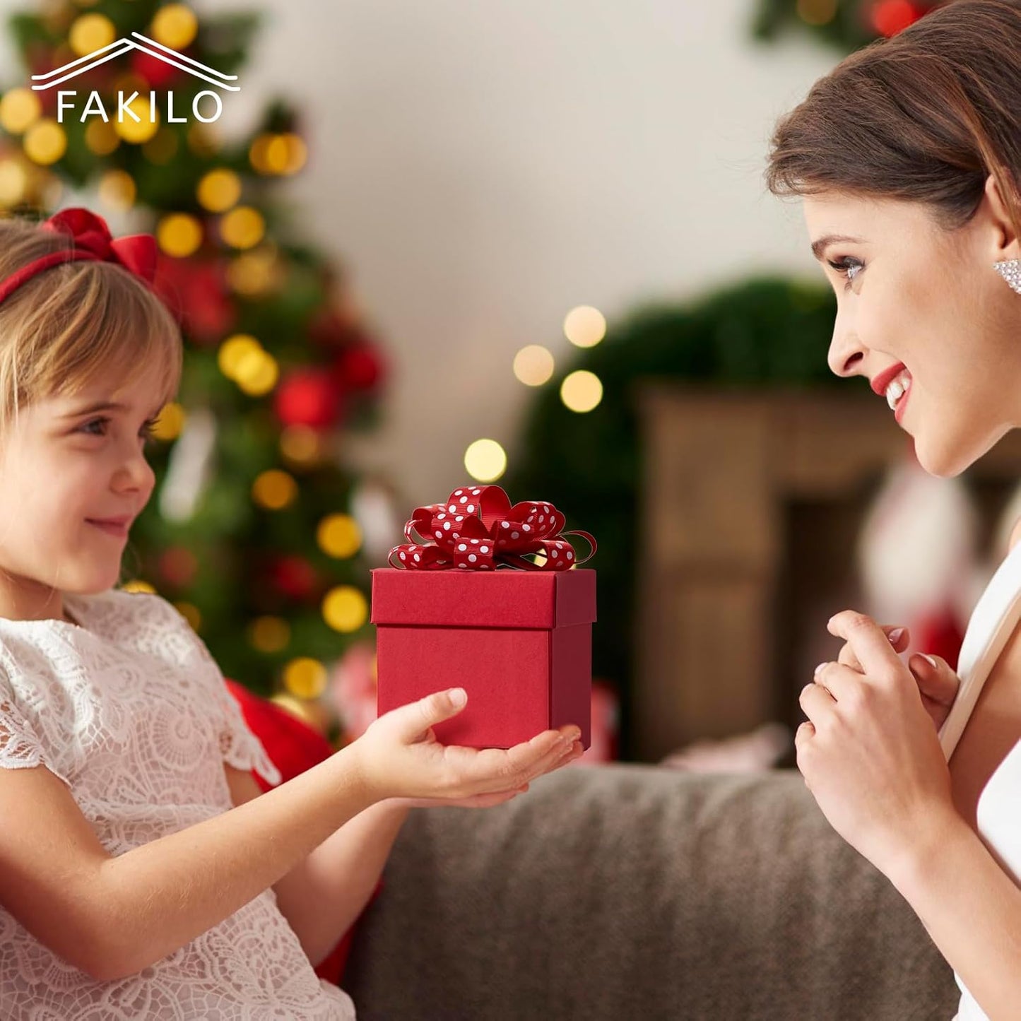 Polka Dot Grosgrain Ribbon 3/4 Inch, 25 Yards Spool Red and White Dot Craft Ribbon for Christmas Gift Wrapping DIY Crafts Hair Bows Sewing Wedding Party Decor and Home Decoration