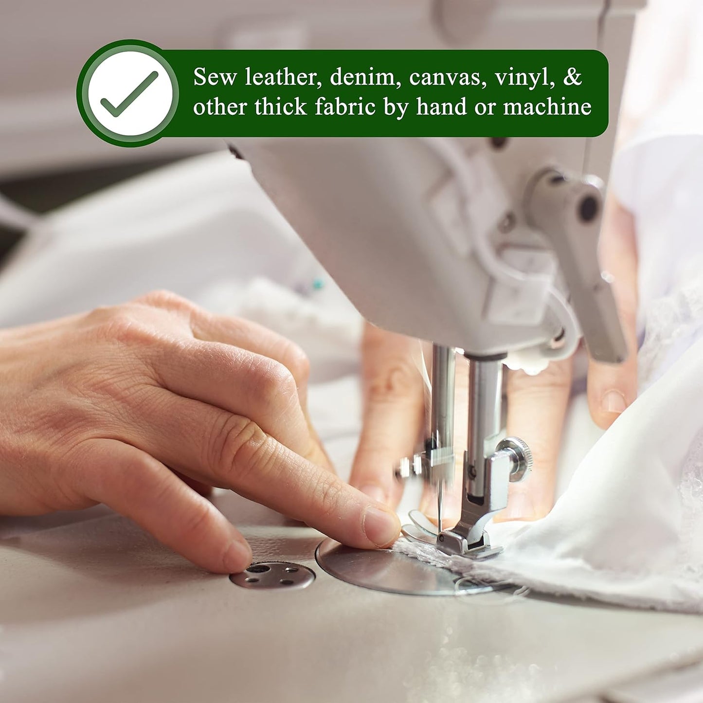 Mandala Crafts Bonded Nylon Thread Denim Heavy Duty Sewing Threads - 2843 YDs Size 46 210D T45 Tex 45 Thread for Leather Jeans Weaving Outdoor Marine Upholstery Threads