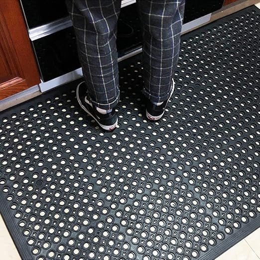 Anti-Fatigue Non-Slip Rubber Floor Mat Heavy Duty Mats 36"x60" for Outdoor Restaurant Kitchen Bar