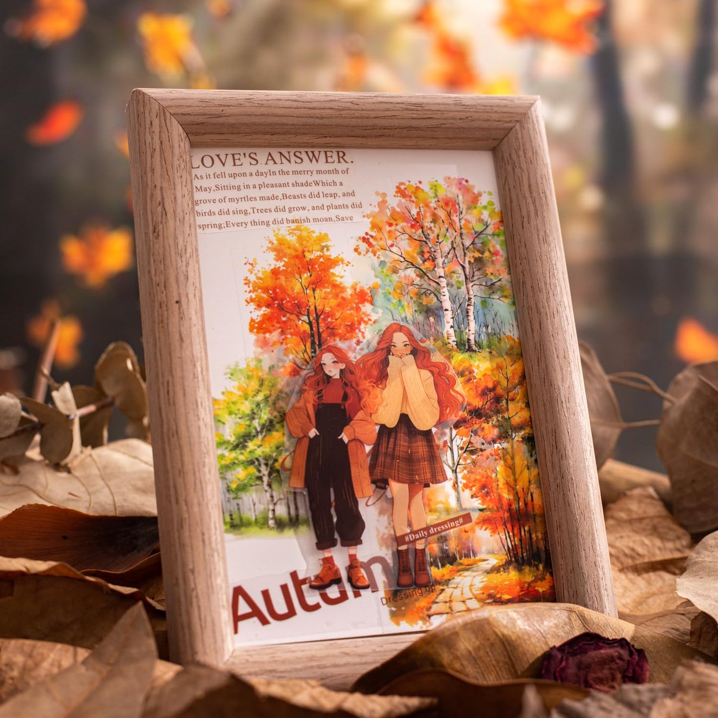 6PCS Trees and Forest PET Tape Set, Nature Scenery Adhesive Tapes for Journaling, Scrapbooking, and DIY Crafts, with Decorative Clip