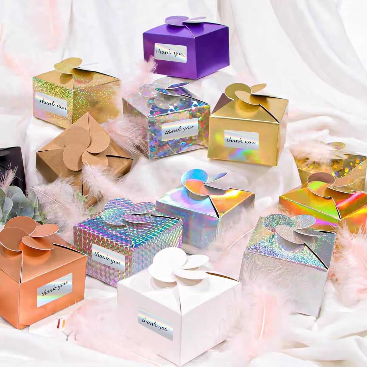 Direct Thermal Label 2x1 Inch- Barcode Labels- Holographic Thermal Sticker Labels for Address, Shipping, Compatible with Rollo Label Printer & MUNBYN& Zebra (300 Labels/Silver)