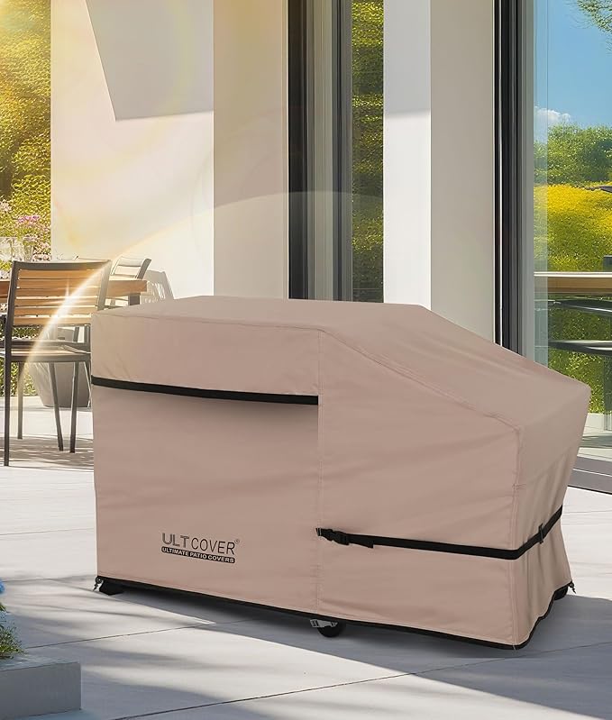 ULTCOVER 600D Outdoor Waterproof Griddle Cover for Blackstone Halo LoCo Cookers Nexgrill Weber 22 inch Single Side Shelf Flap Top Grill with Hood