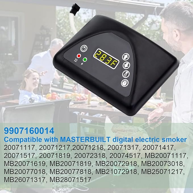 9907160014 Digital Control Board Thermostat Panel kit for Masterbuilt Electric Smoker Parts MB20071317/ 20071117/ 21071218 Top Controller Electric Smokers Grill