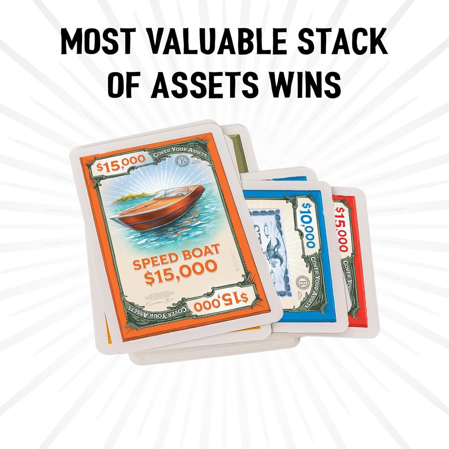 Grandpa Beck's Games Cover Your Assets Card Game | from The Creators of Skull King | Easy to Learn and Outrageously Fun for Kids, Teens, & Adults | 2-6 Players Ages 7+