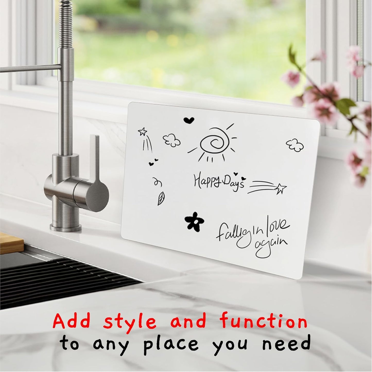 6 Premium Small Dry Erase Board 9"x12"- Portable Dry Erase Lap Board, Handheld Whiteboard- White Boards for Students - Small Whiteboard | Double Sided Erasable White Boards Dry Erase- 6 Pk