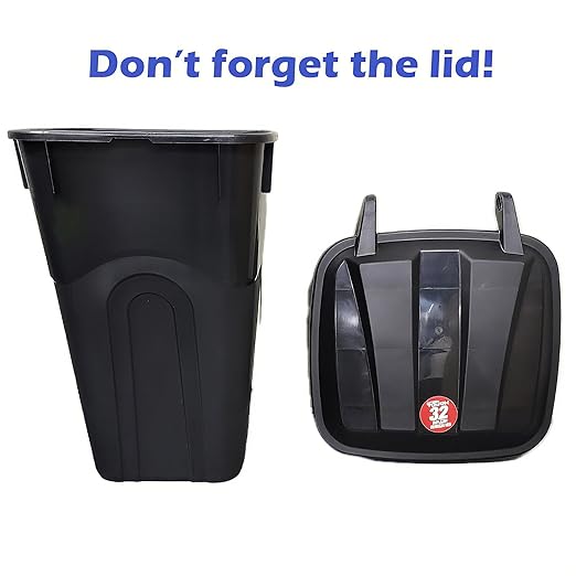 32 Gallon Wheeled Heavy Duty Plastic Garbage Can with Attached Lid – Smooth-Rolling Wheels, Reinforced Base for Patio, Garage, Yard & Indoor Use