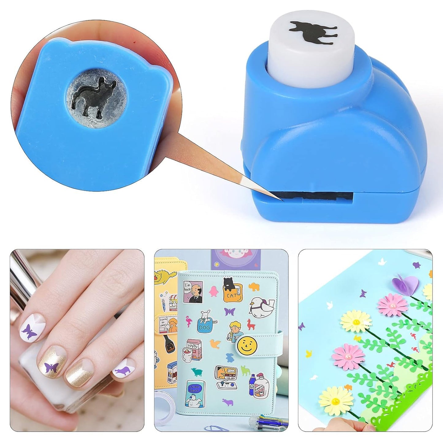 LOVEINUSA 10 PCS Land Animal Shaped Craft Hole Punch Set for DIY Crafting, Scrapbooking, Tissue Paper for Gift Bags, Wrapping Paper and Festival Wrapping Crafts, Birthday Confetti Maker Projects