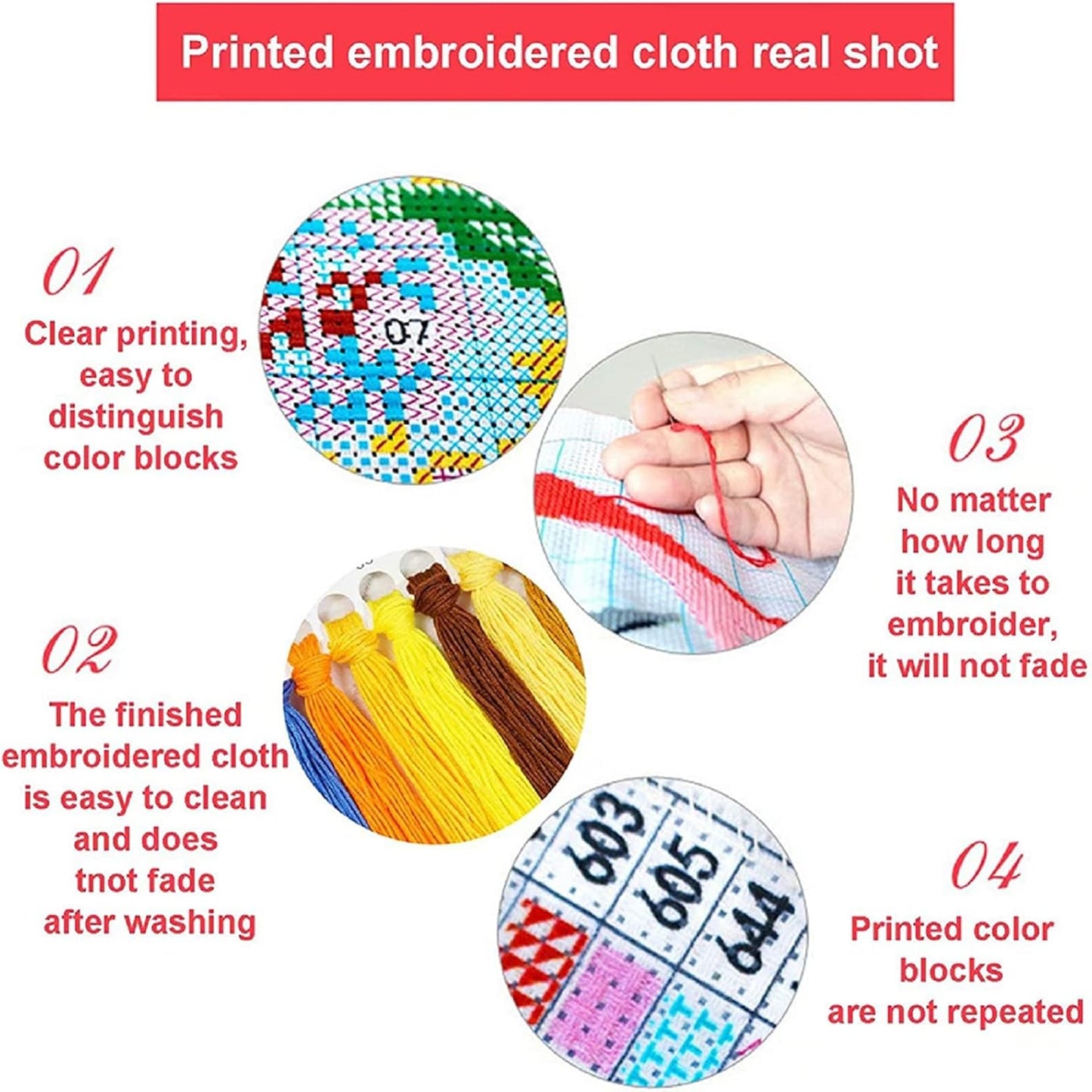 Dimxvean Stamped Cross Stitch Kits,Cross Stitch Kits for Adults Beginners,Embroidery Kits Full Range of Cross Stitch Stamped Kits Needlepoint Kits Cross Stitch Patterns-Magic Mandala 18x18 inch