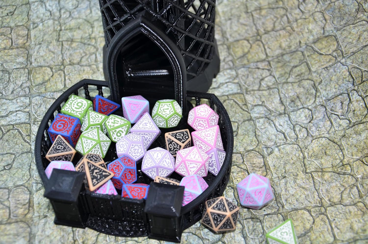 SmartDealsPro Retro Polyhedral Dice Sets with Pouches for D&D DND RPG MTG Dungeon and Dragons Table Board Roll Playing Games D4 D6 D8 D10 D% D12 D20
