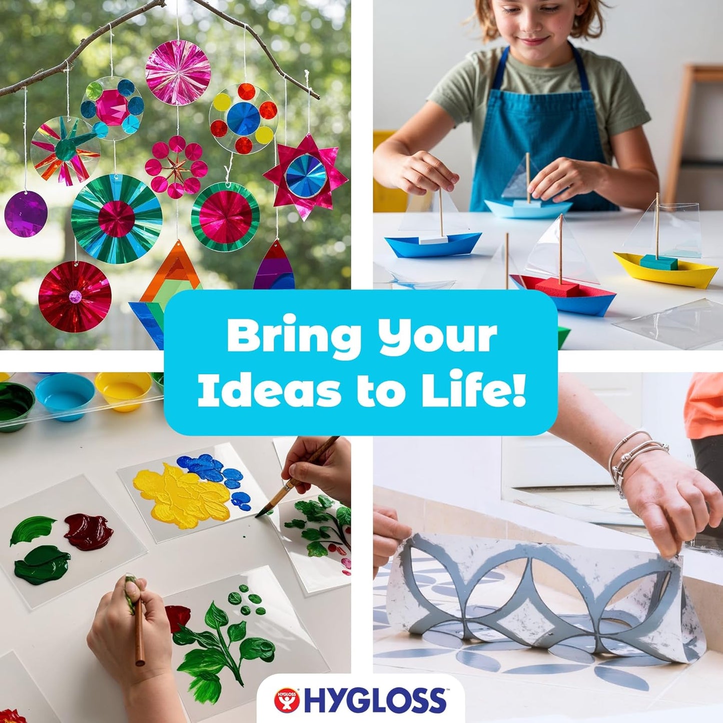 Hygloss 8.5" x 11" Acetate Paper - 7 Mil Clear Acetate Sheets for Crafts Projects, Classroom Stencil Sheets, Overhead Transparency Sheets for Projector, Clear Plastic Sheet (Not for Printers) 200 Pack