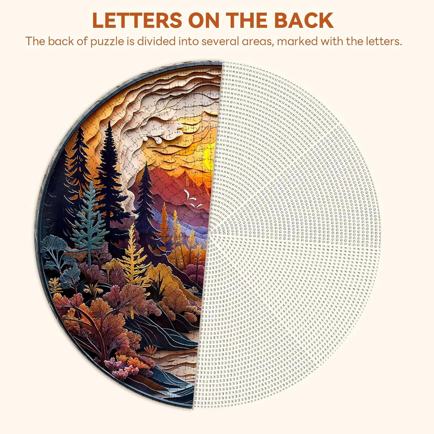 masseruon Round Puzzles for Adults 1000 Pieces-Naturelish Puzzle-26.6x26.6in Jigsaw Puzzles with HD Matte Finish-Hard Impossible Difficult for Adult-Challenging Gift for Puzzle Lovers