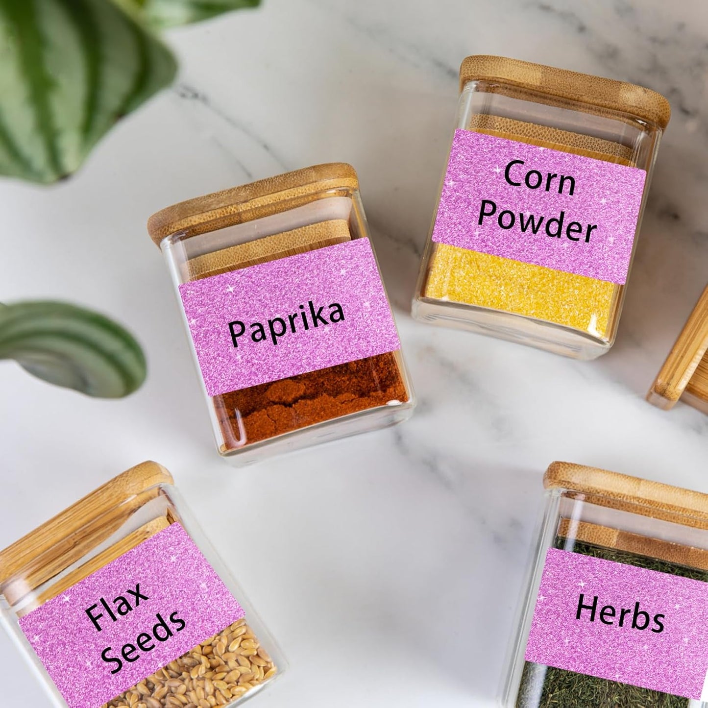 3x2 Inch Holographic Thermal Labels Stickers, Glitter Waterproof Direct Thermal Sticker Labels for Barcode, Mailing, DIY Design- 200 Pcs/Glitter Pink