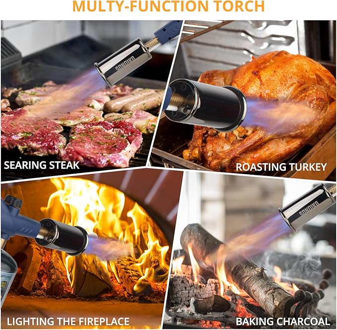 Propane Torch Weed Burner,Weed Torch - Flame Thrower Fire Gun Grill Gun, Blow Torch,Charcoal Lighter Campfire Starter