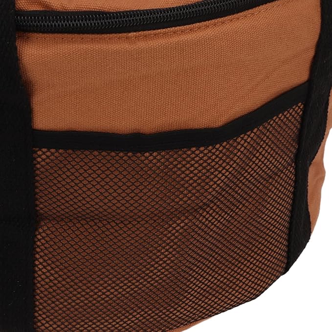 Camping Tableware Carrying Bag, 13.7L Large Capacity Waterproof Picnic Flatware Storage Bag, Outdoor BBQ Round Storage Bag for Plates Dishes Pots Bowls Utensils