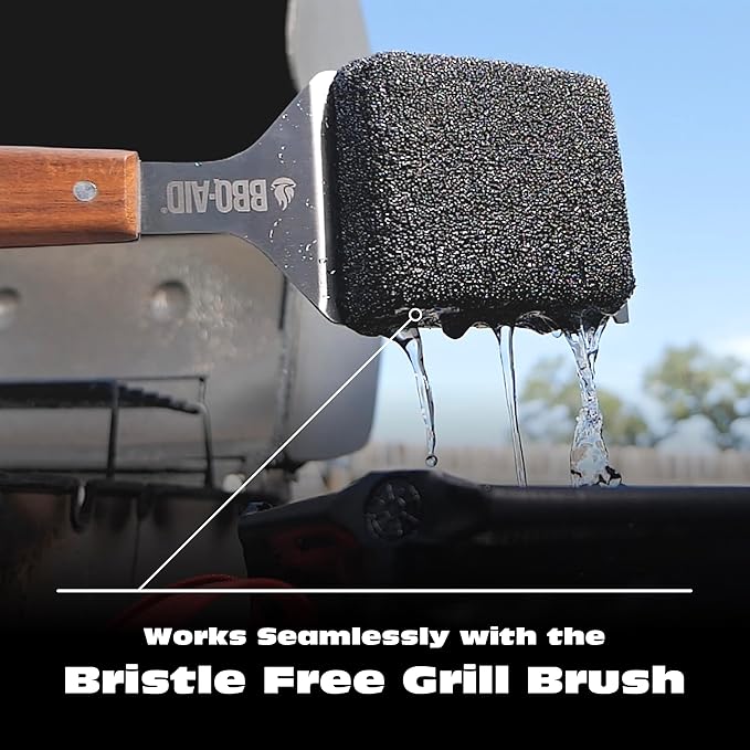 BBQ-AID Collapsible Dunk Basin – Durable Tank for Stainless-Steel Grates and Steam Grills - Perfect Partner for BBQ-AID Bristle Free Grill Brush (Basin Only)