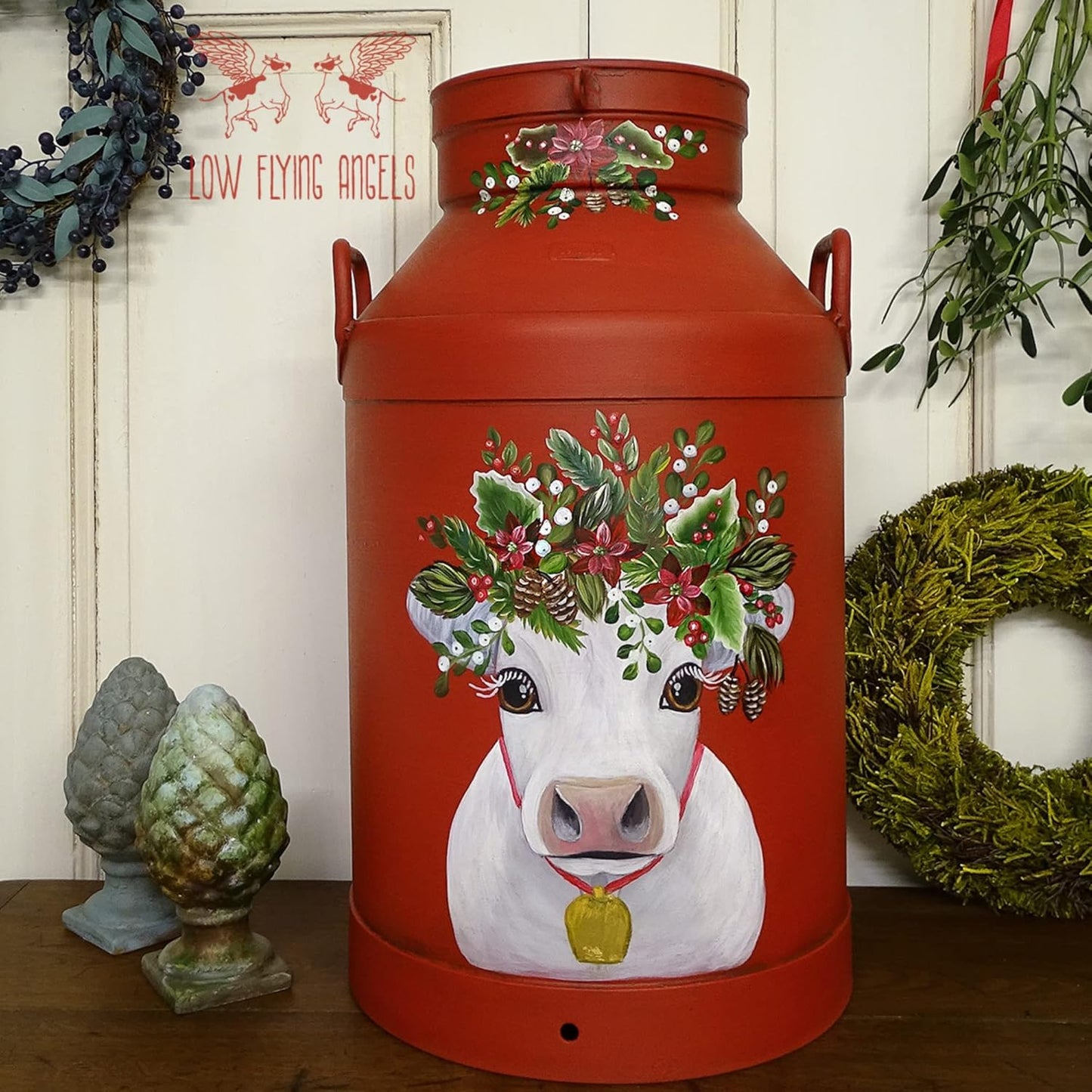 Dixie Belle Paint Company Chalk Finish Furniture Paint - Barn Red (32oz) - Matte Deep Red Chic Chalk Mineral DIY Furniture Paint