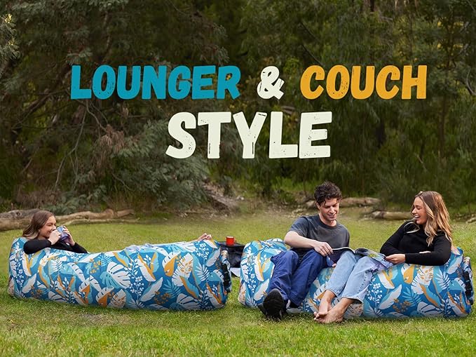 WEKAPO Inflatable Sun Lounger, Air Sofa, Hammock, Portable, Waterproof and Leak-Proof, Ideal for Backyard, Beach, Travel, Camping, Picnics and Music Festivals
