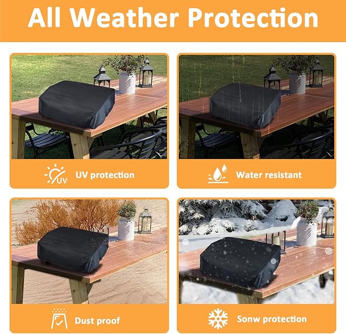 Grill Cover for Blackstone 22 Inch Griddle with Hood, Waterproof Grill Cover for Blackstone 2 Burner Tabletop Griddles, 600D Griddle Cover Replacement for 22 Tabletop Griddles with Hood