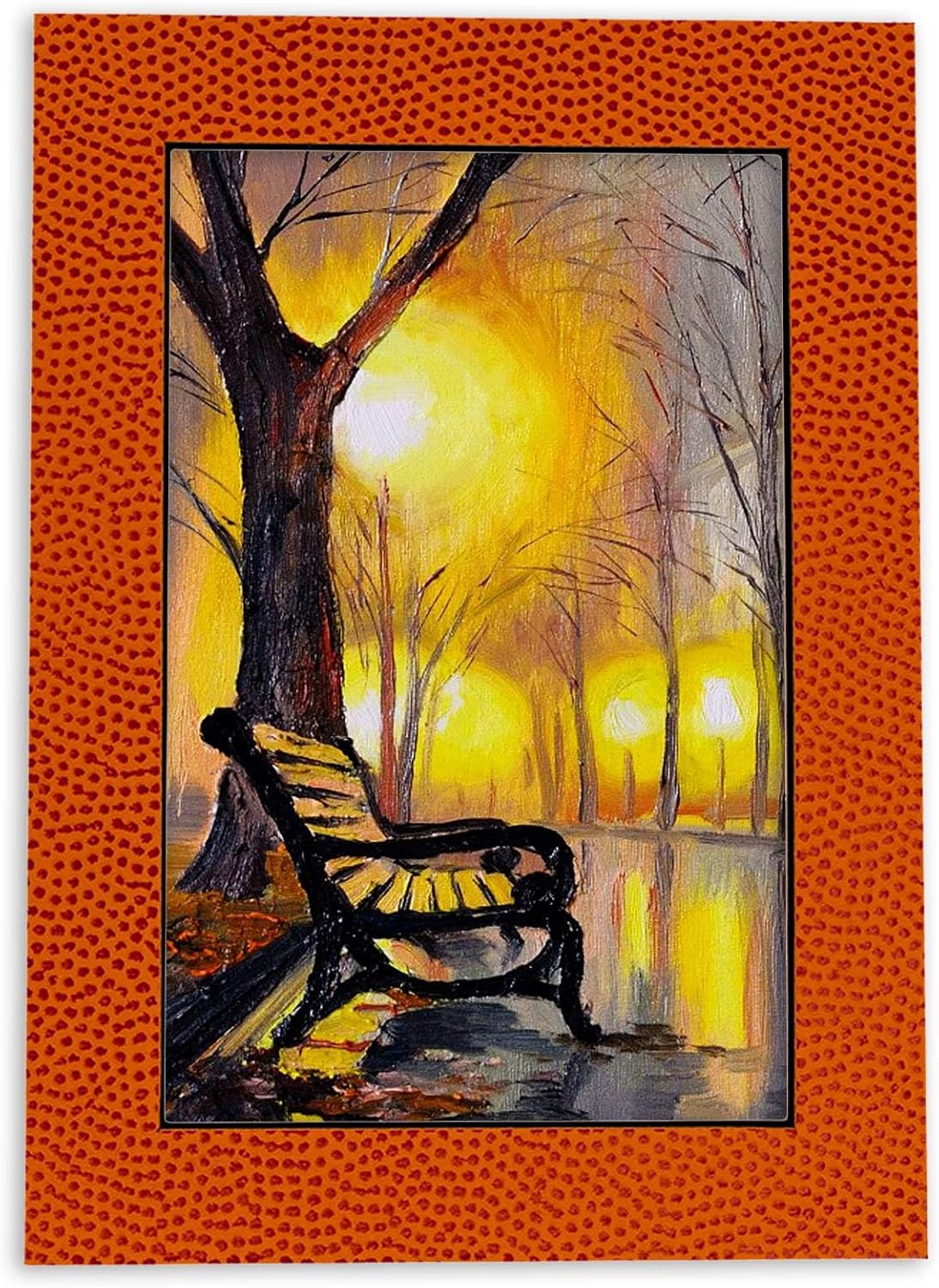 11x14 Mat Bevel Cut for 8.5x11 Photos - Acid Free Basketball Texture Precut Matboard - For Pictures, Photos, Framing - 4-ply Thickness