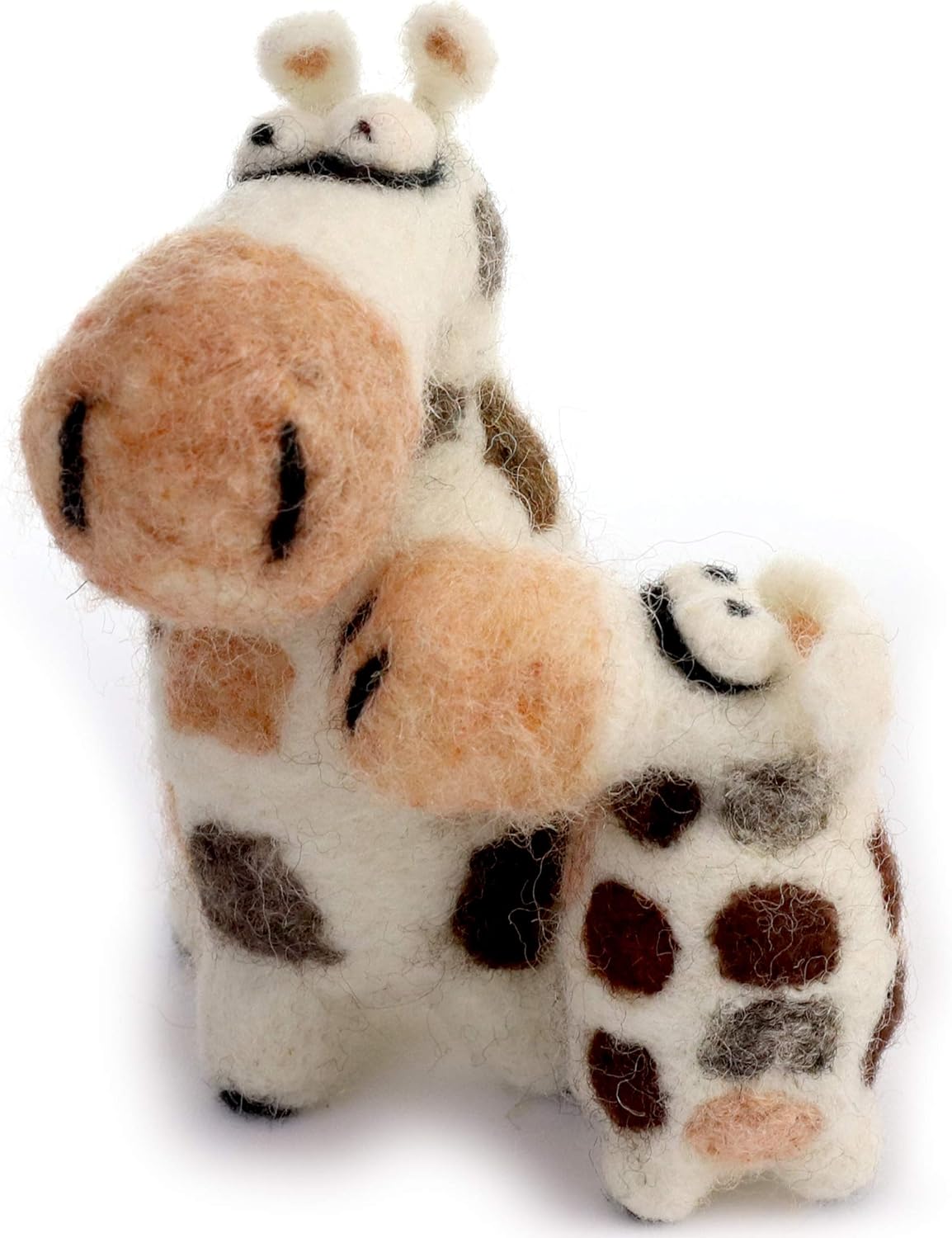 Woolbuddy Needle Felting Kit for Beginners & Adults – Giraffe DIY Felt Animal Starter Kit with Natural Wool Roving, Felting Needles & Step-by-Step Instructions