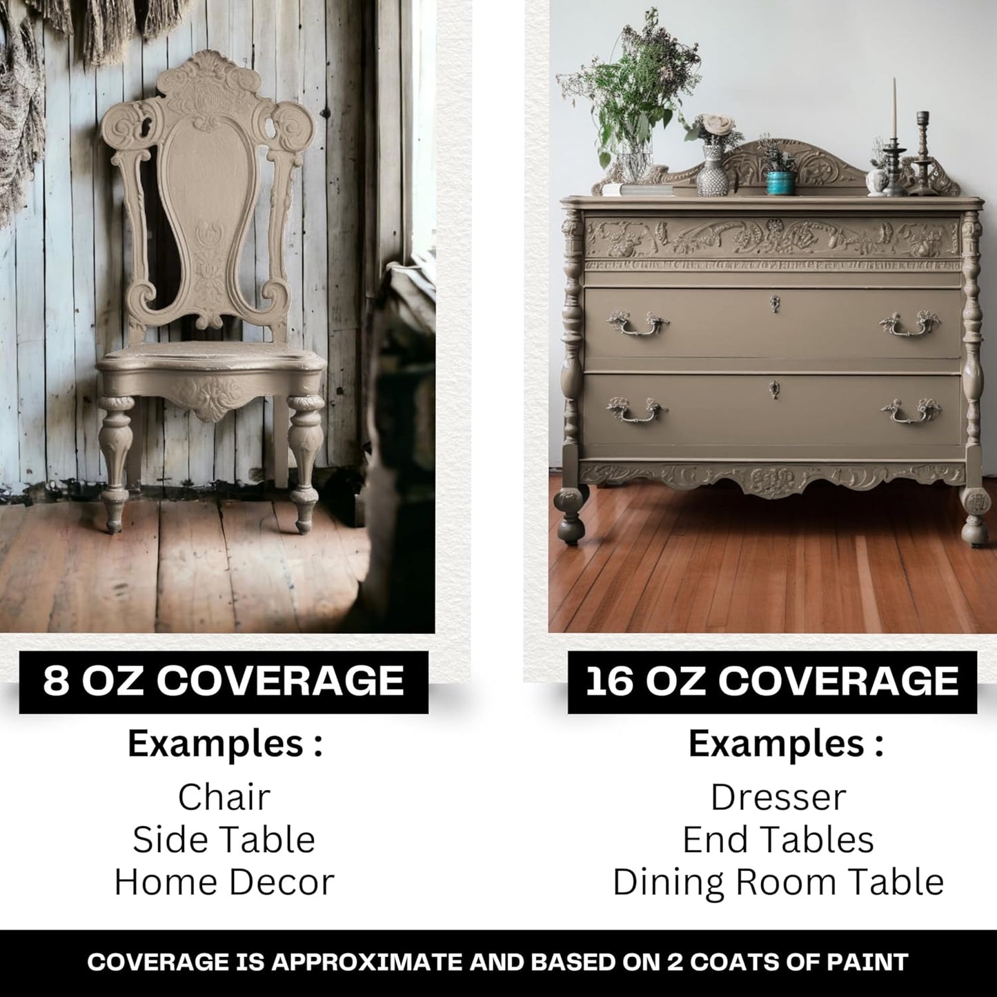 Daydream Apothecary Premium Chalk Style Paint for Furniture, Home Décor, Wood, DIY Interior Projects, Quick Dry, No Prep or Prime Needed, Matte Earthly Brown - 8oz