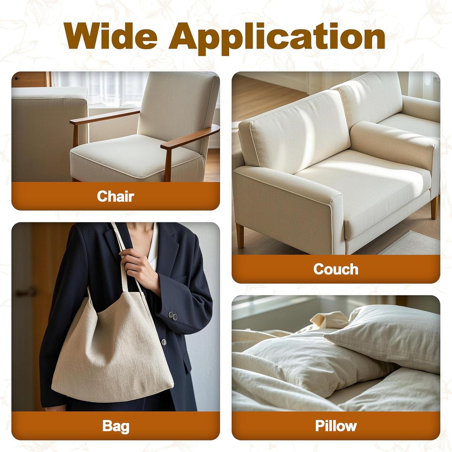 Iron on Patches, 8 Pieces Iron on Linen Patches,Fabric Patches for Couch, Tent, Clothing, Seat, Linen Repair Decorating Kit 3.7" by 4.9" (9.5 cm x 12.5 cm, Dark Grey)